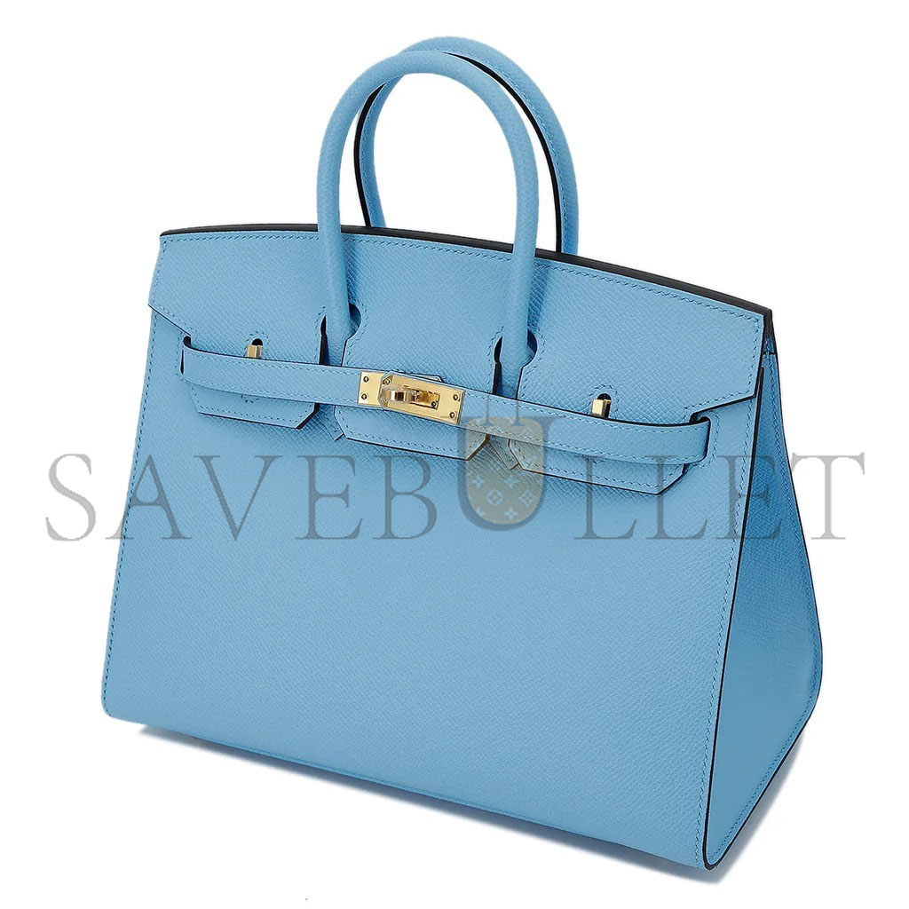 HERMES MASTER BIRKIN 30 EPSOM SKY BLUE GOLD BUCKLE BAG H028369CK06 (30*23*15cm)